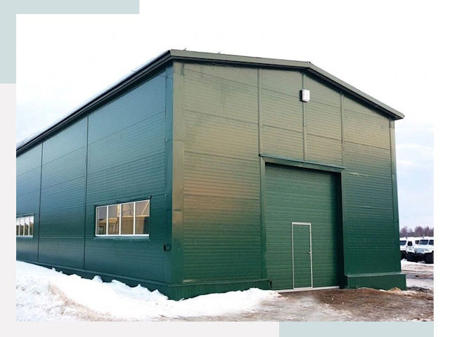 Двускатные ангары в Кинели